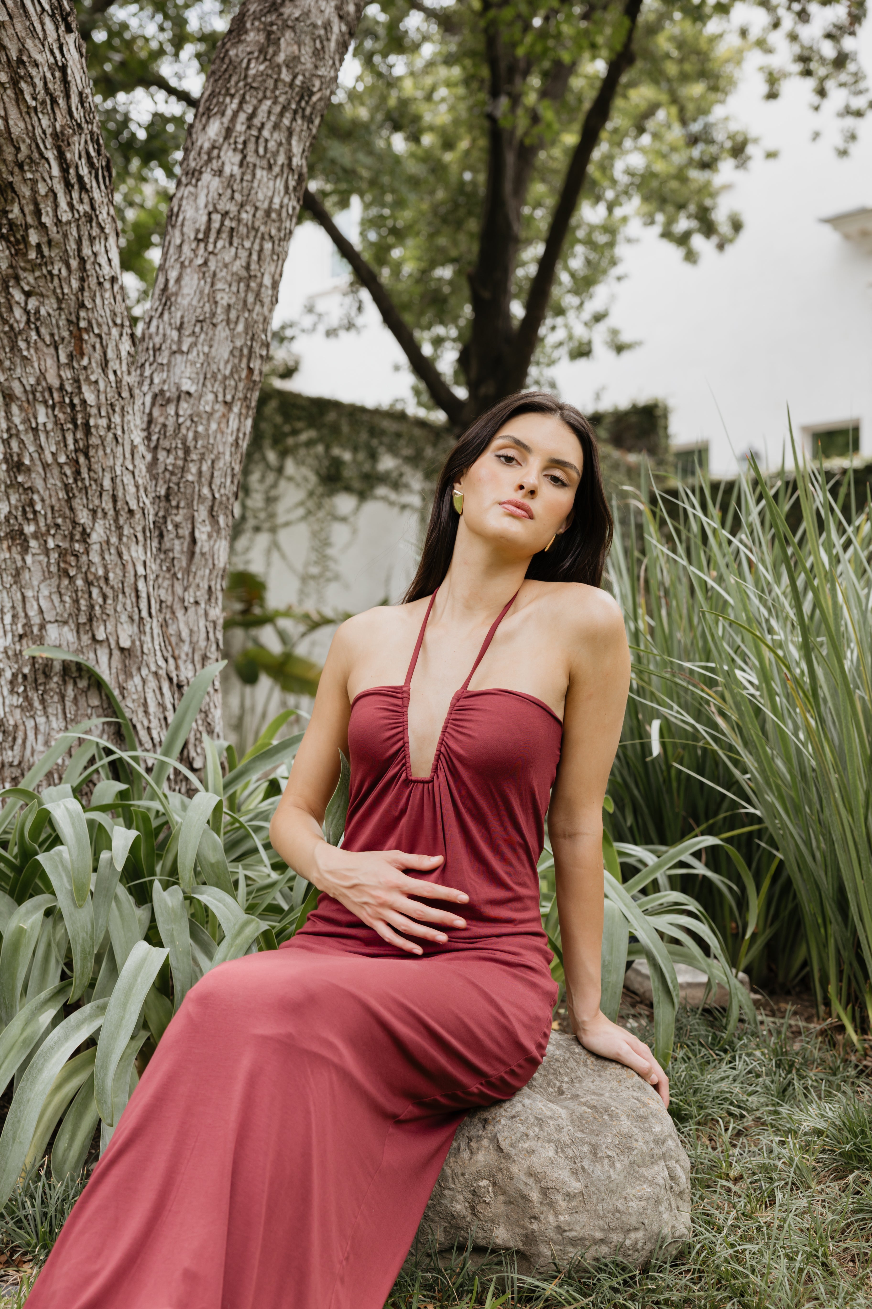 Anaïs Dress Maroon