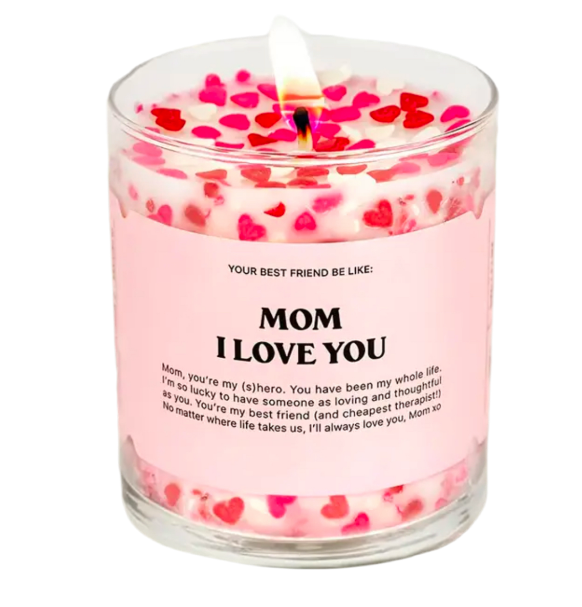 Mom I Love You Candle