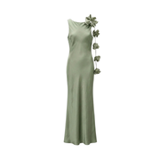 Green Flowers Dress