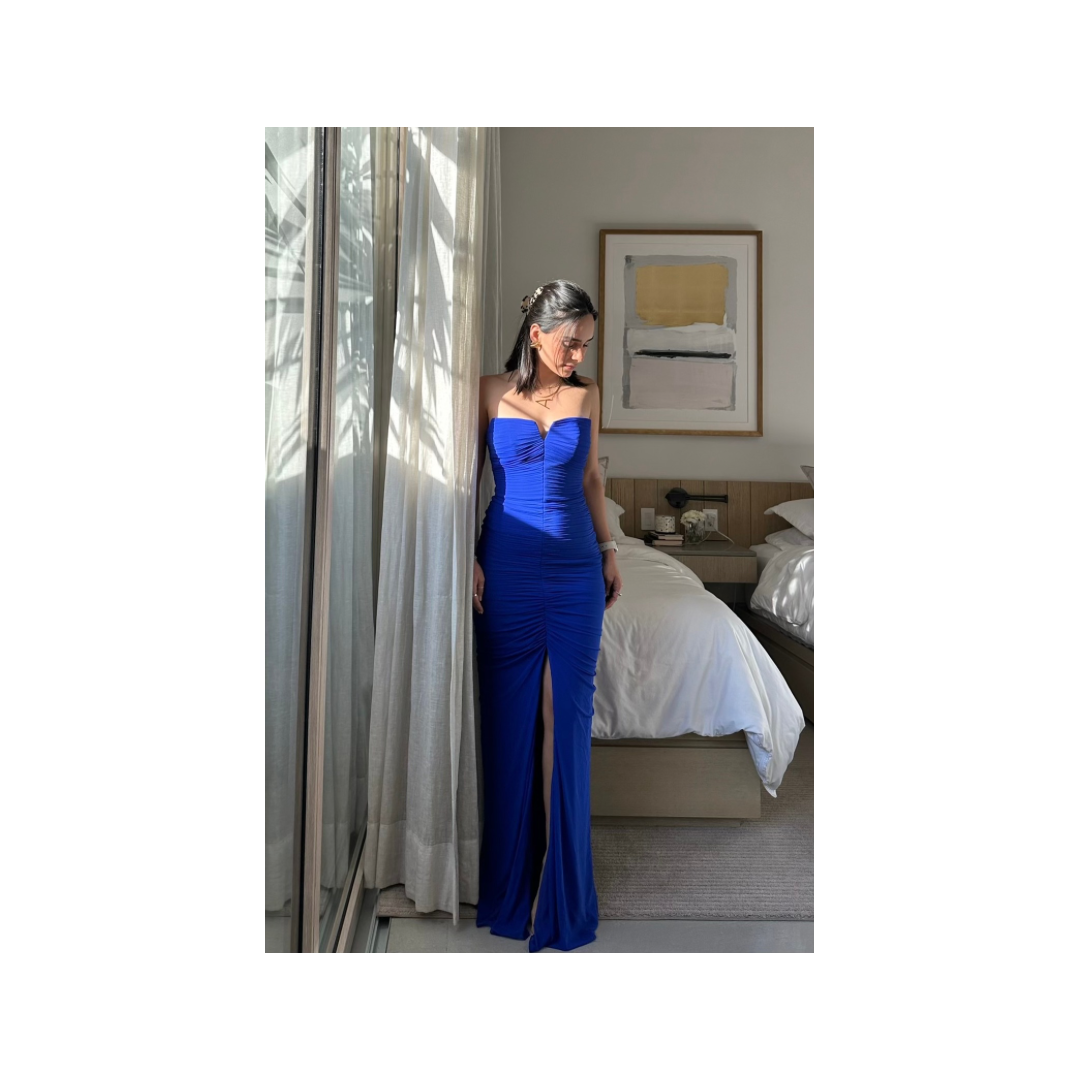 Carolina Mesh Dress – Blue