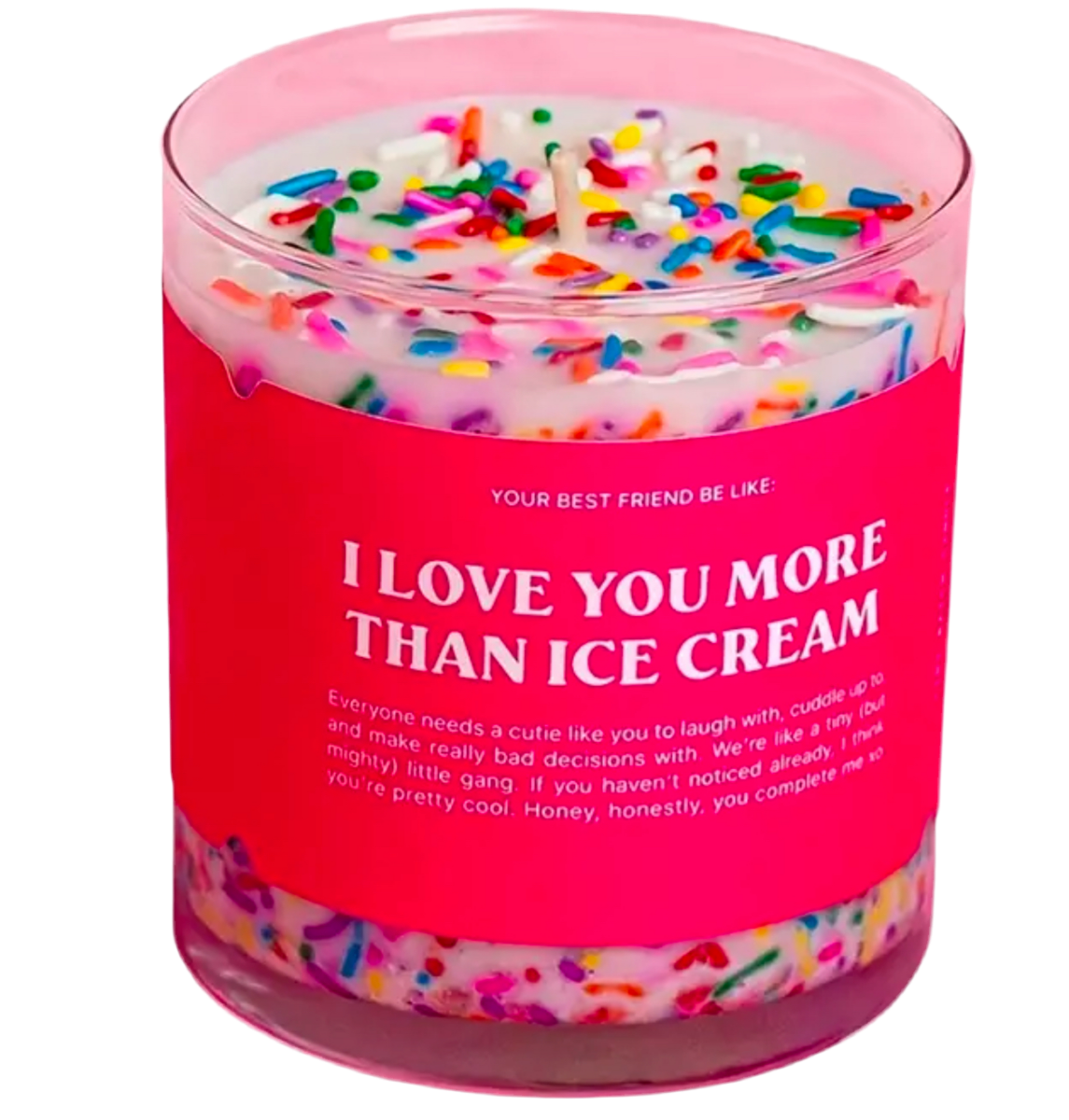 I Love You More Than Ice Cream Candle