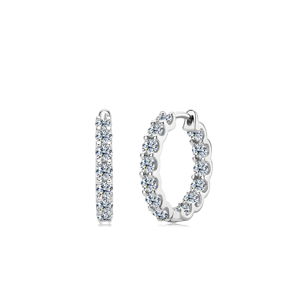 Rocky Silver Hoops