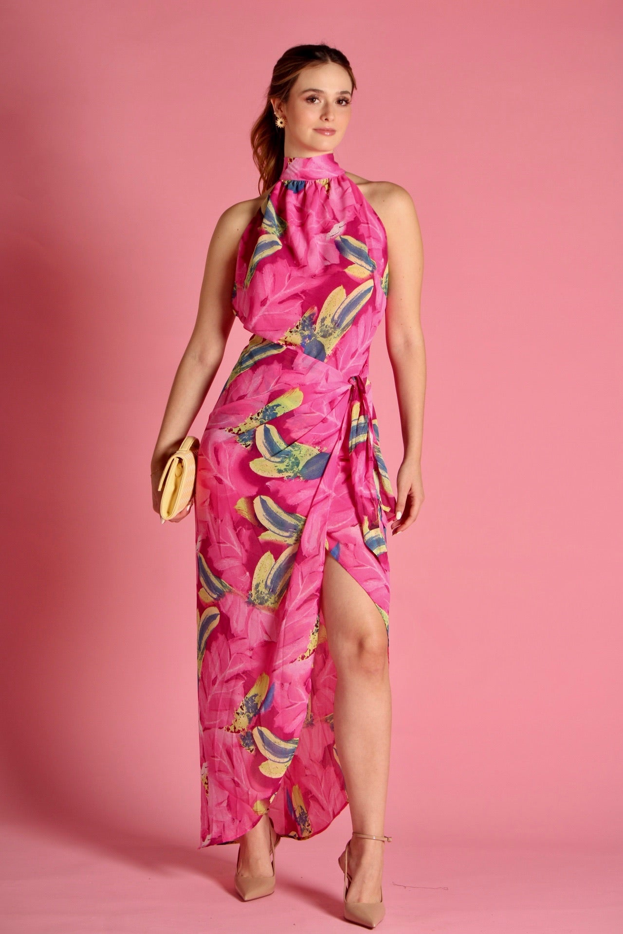 Pink Tropical Dress