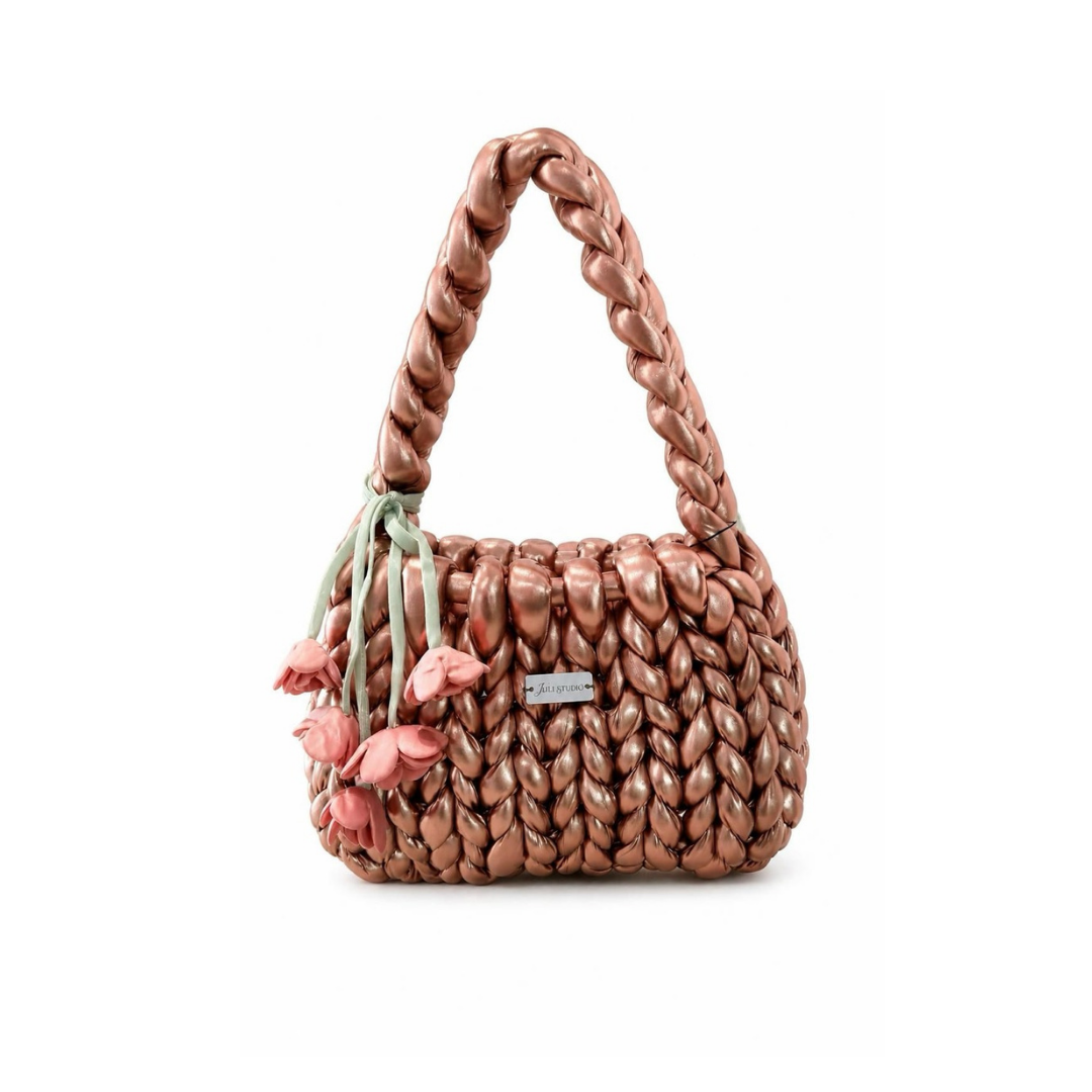 Bolso Aira Rosa Metálico