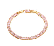 Pulsera Zirconia Cúbica Rosa