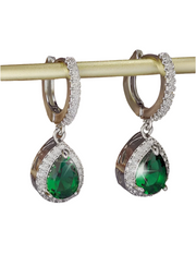 Green Diana Earrings