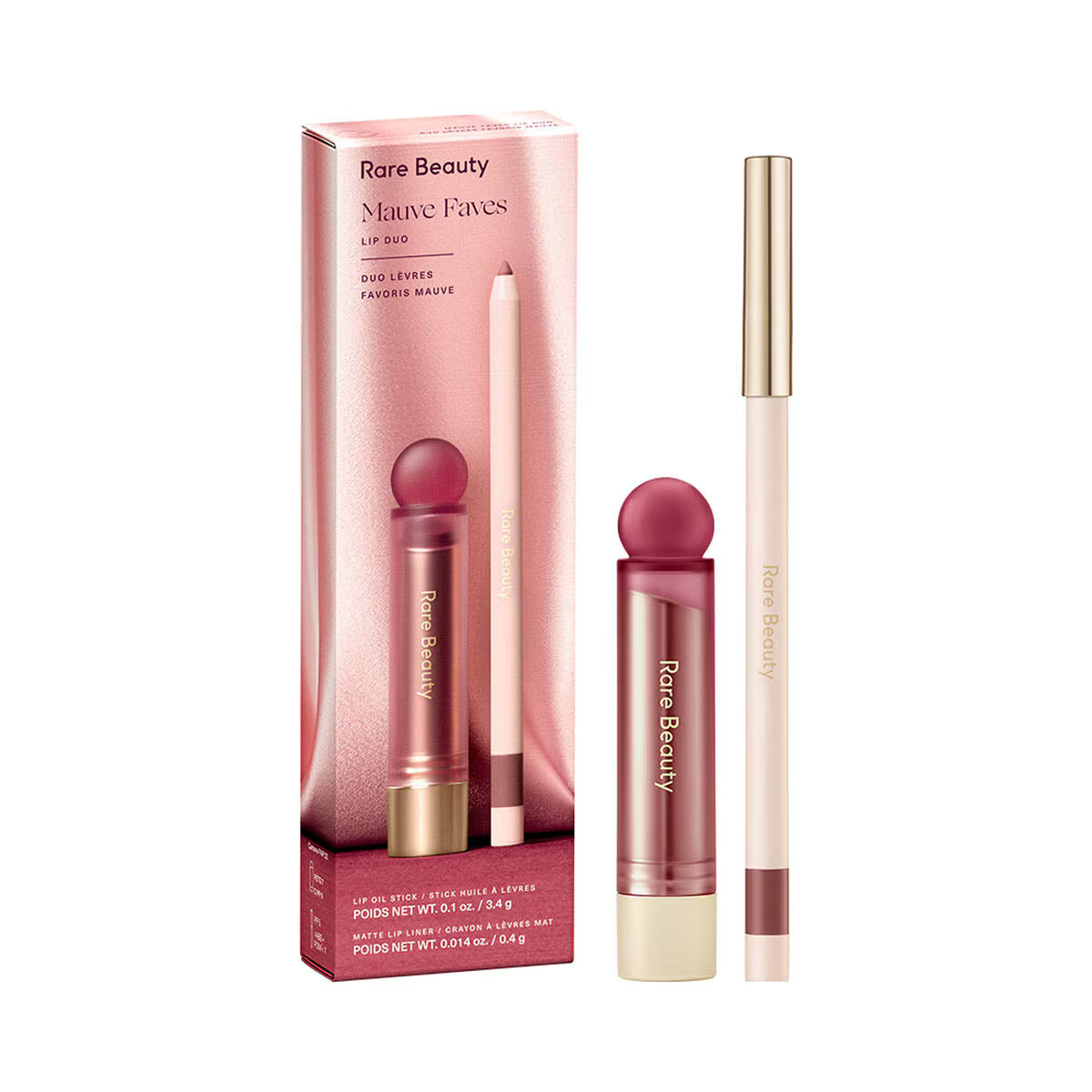 Rare Beauty Mauve Faves Lip Duo Makeup Gift Set