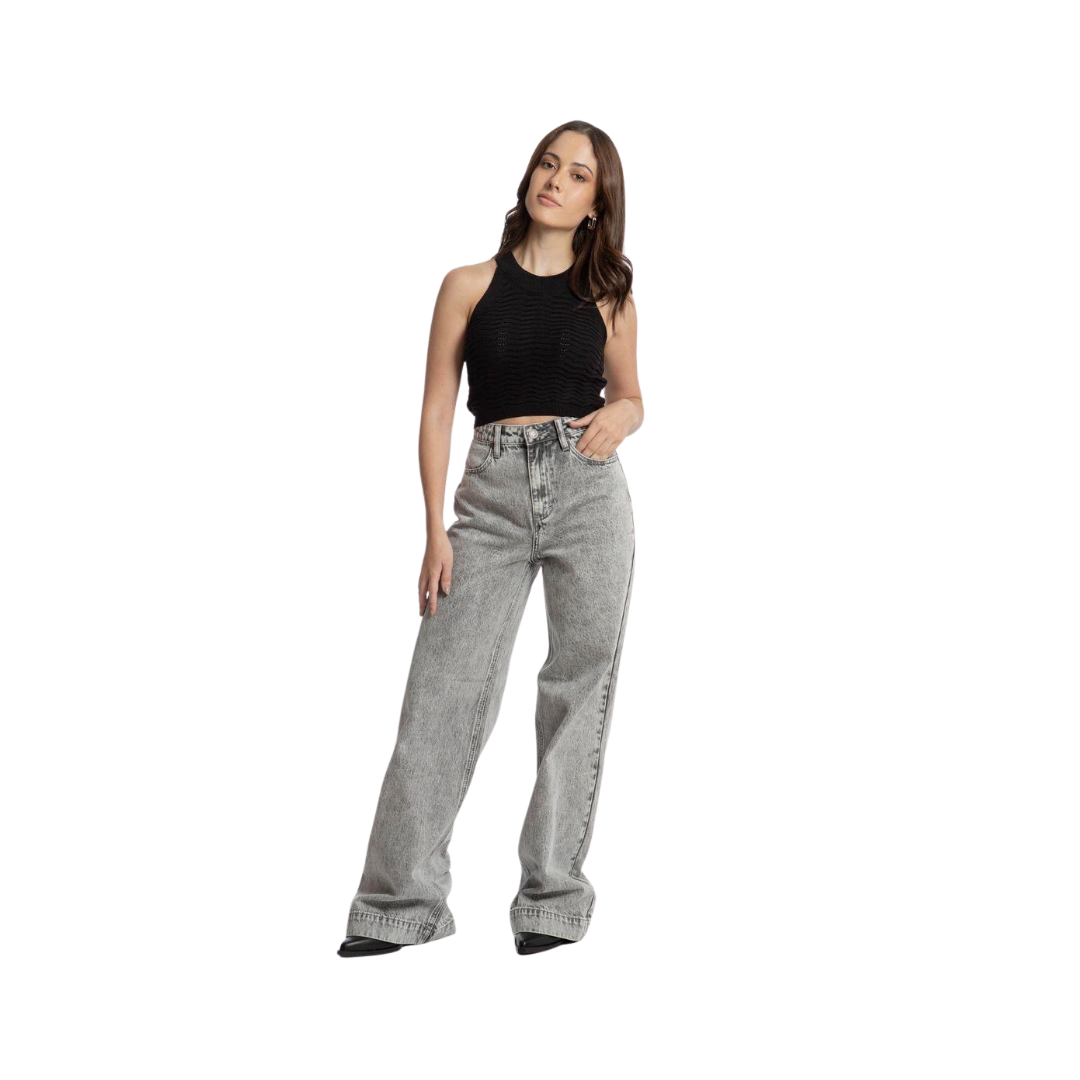 Pantalon Wide Leg Balam Gris