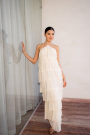 Addara Dress (Vestido Halter De Olanes)
