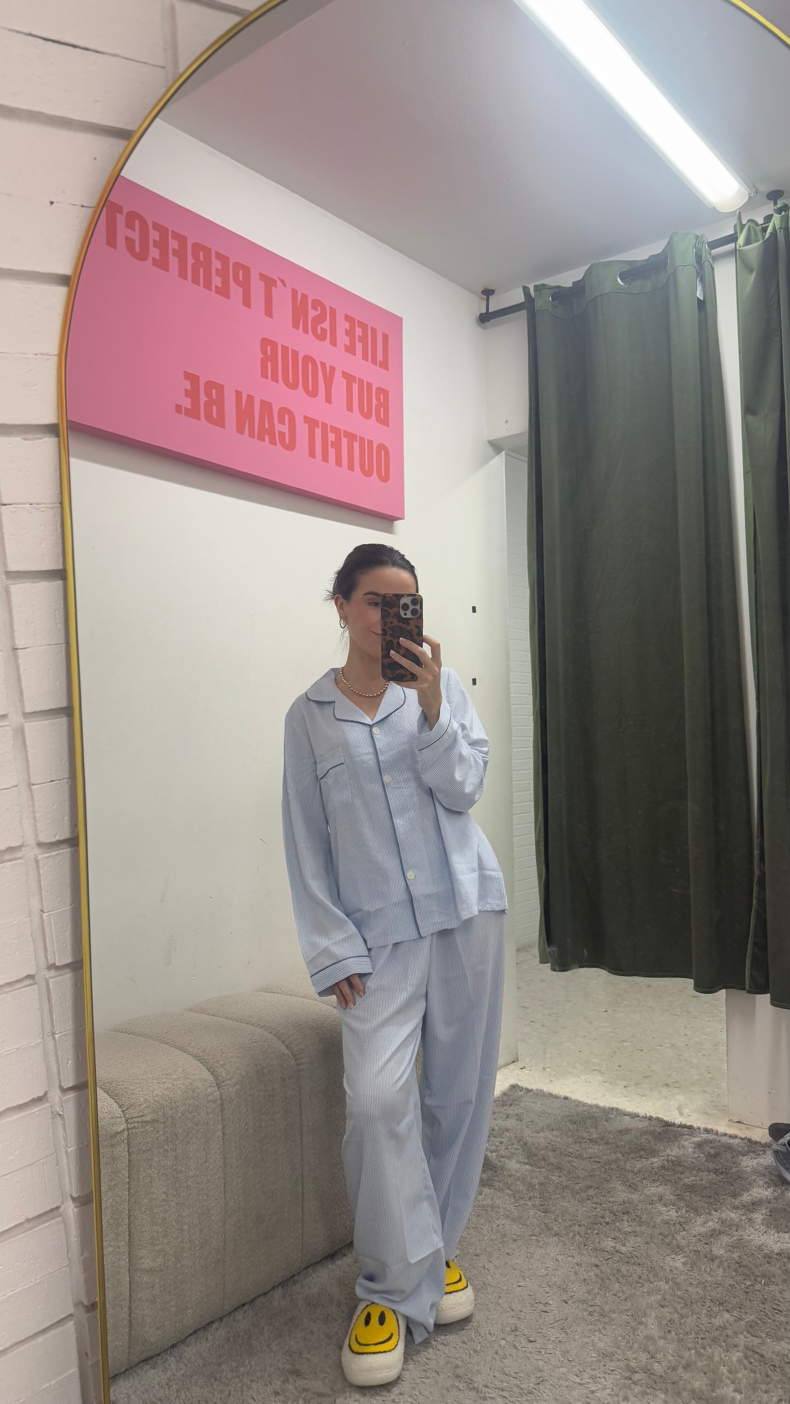 Rayon Blue Stripes Pijamas