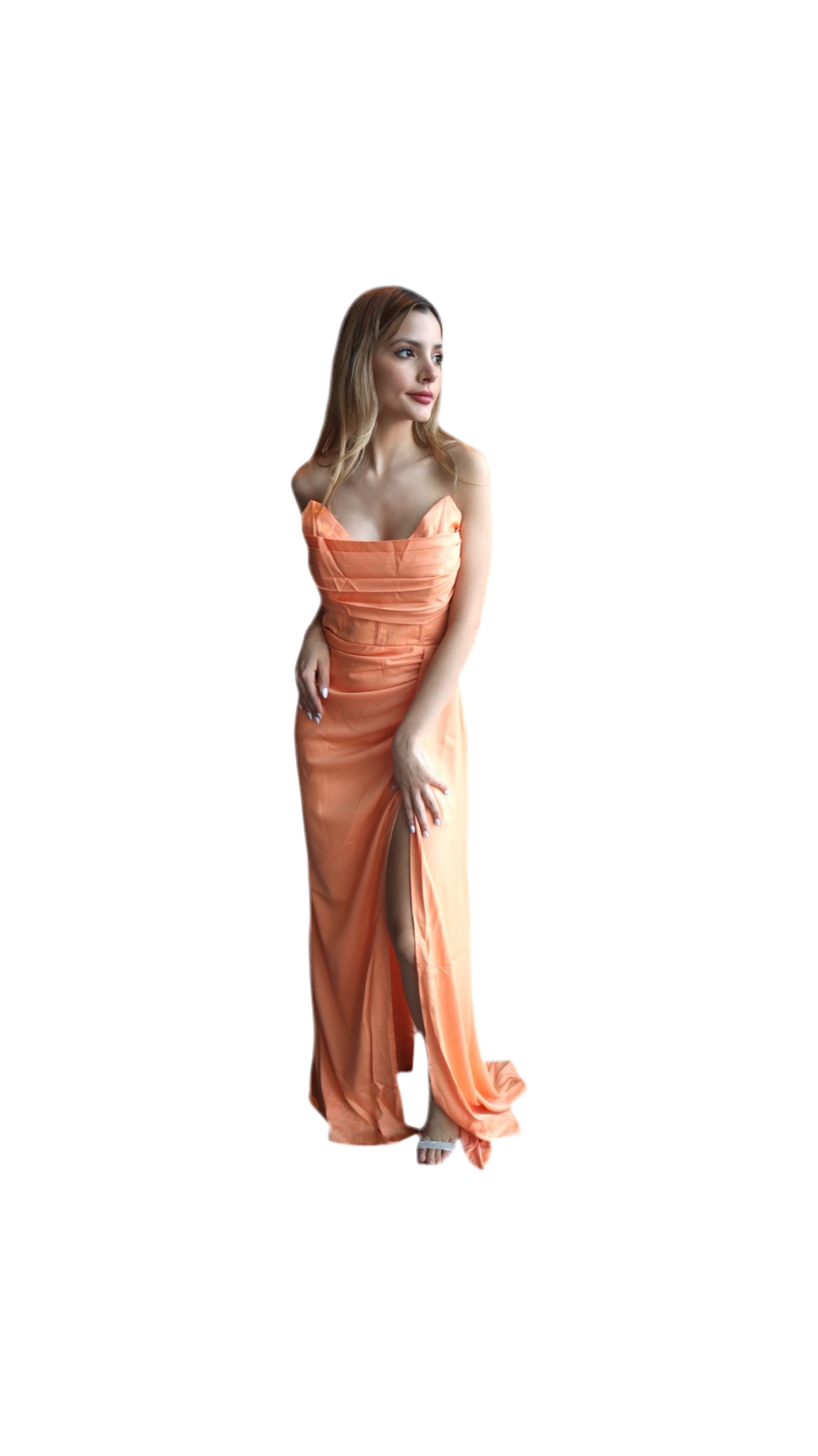 Olivia Dress (Vestido largo strapless)