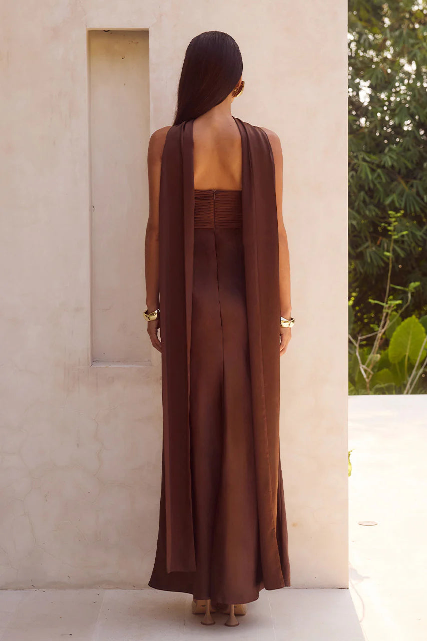 Elsa Maxi Dress Chocolate