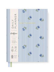 Blue Stripe Floral Daily Planner