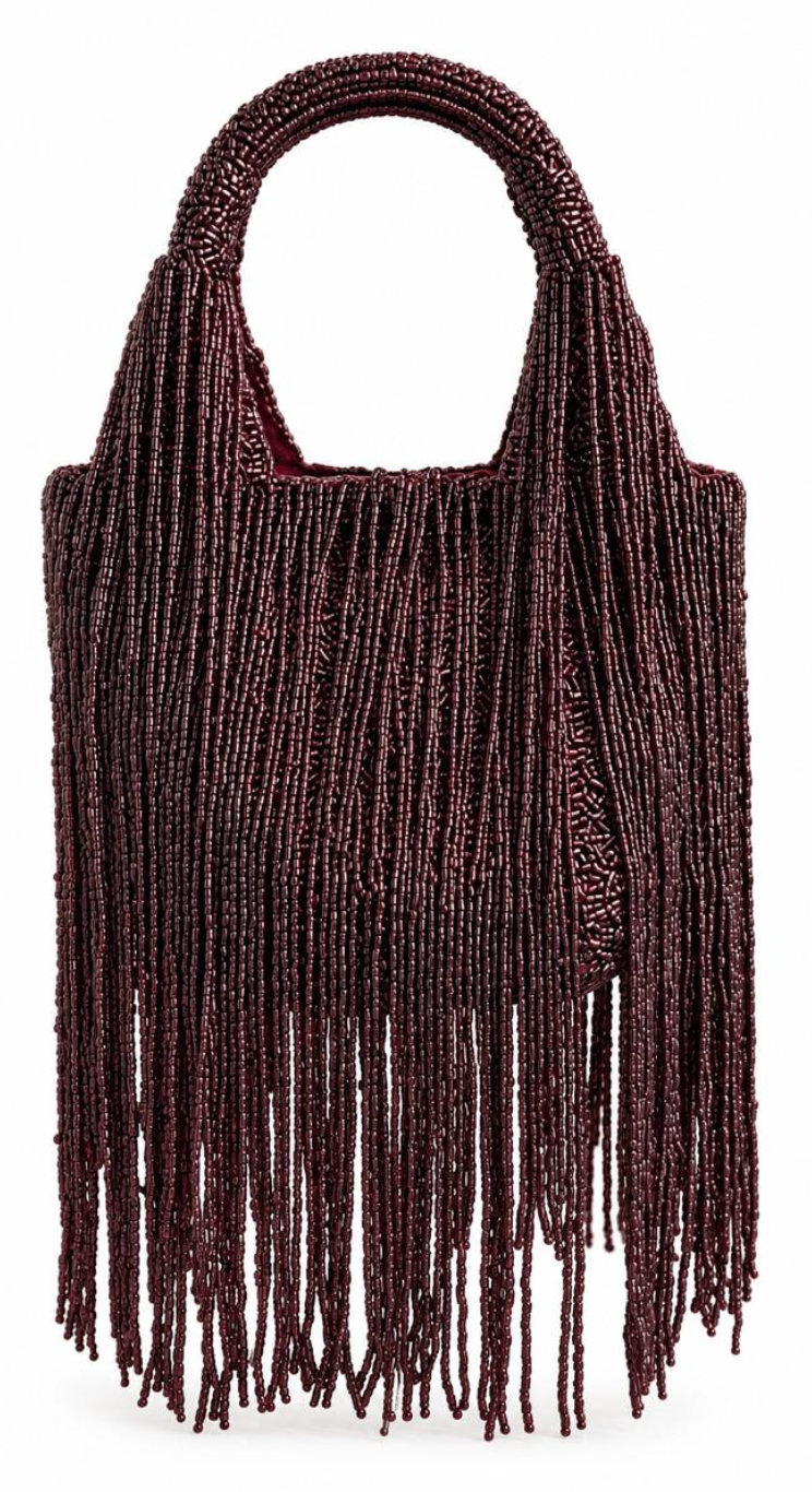 The Burgundy Fringe Bag