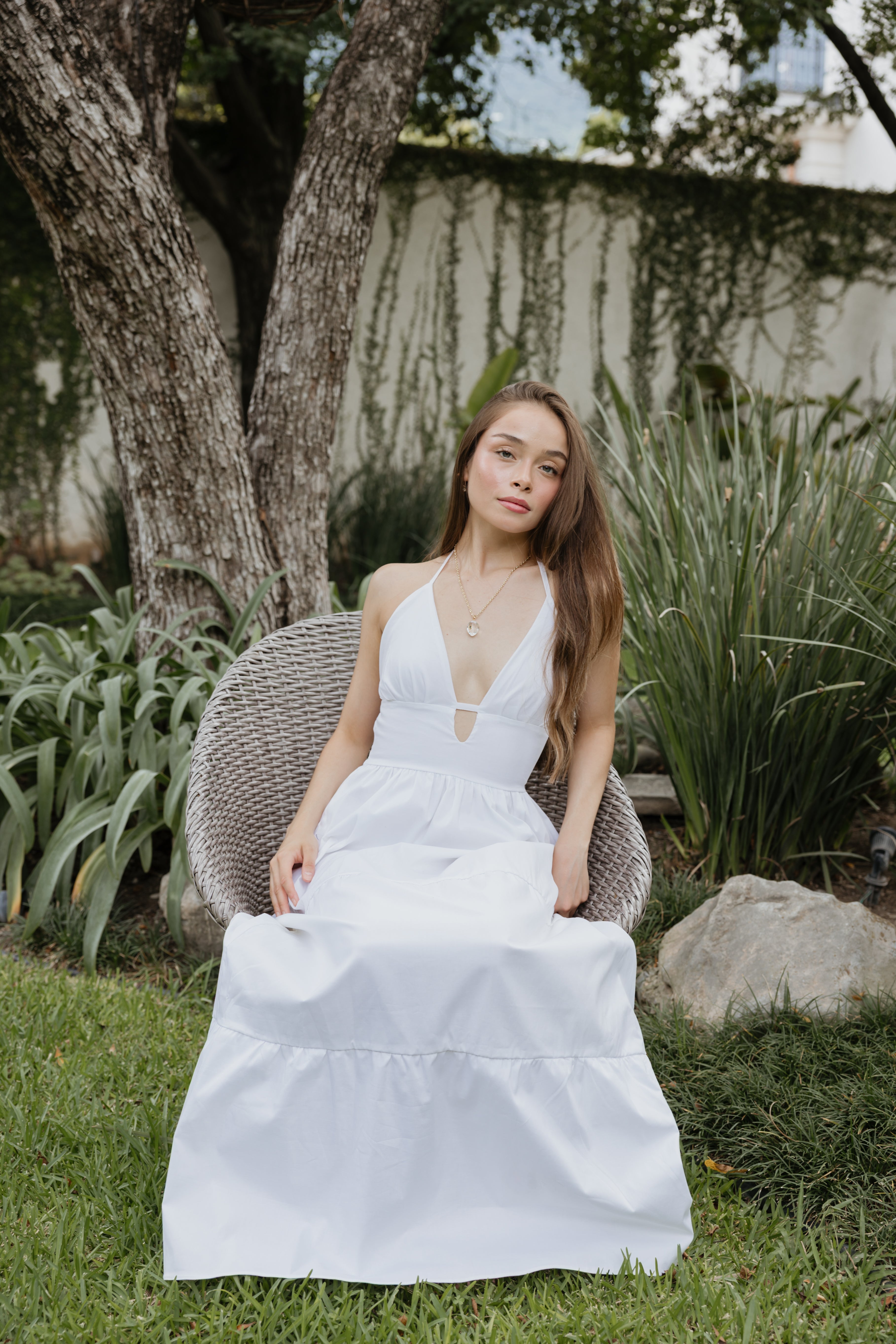 Rhea Dress White