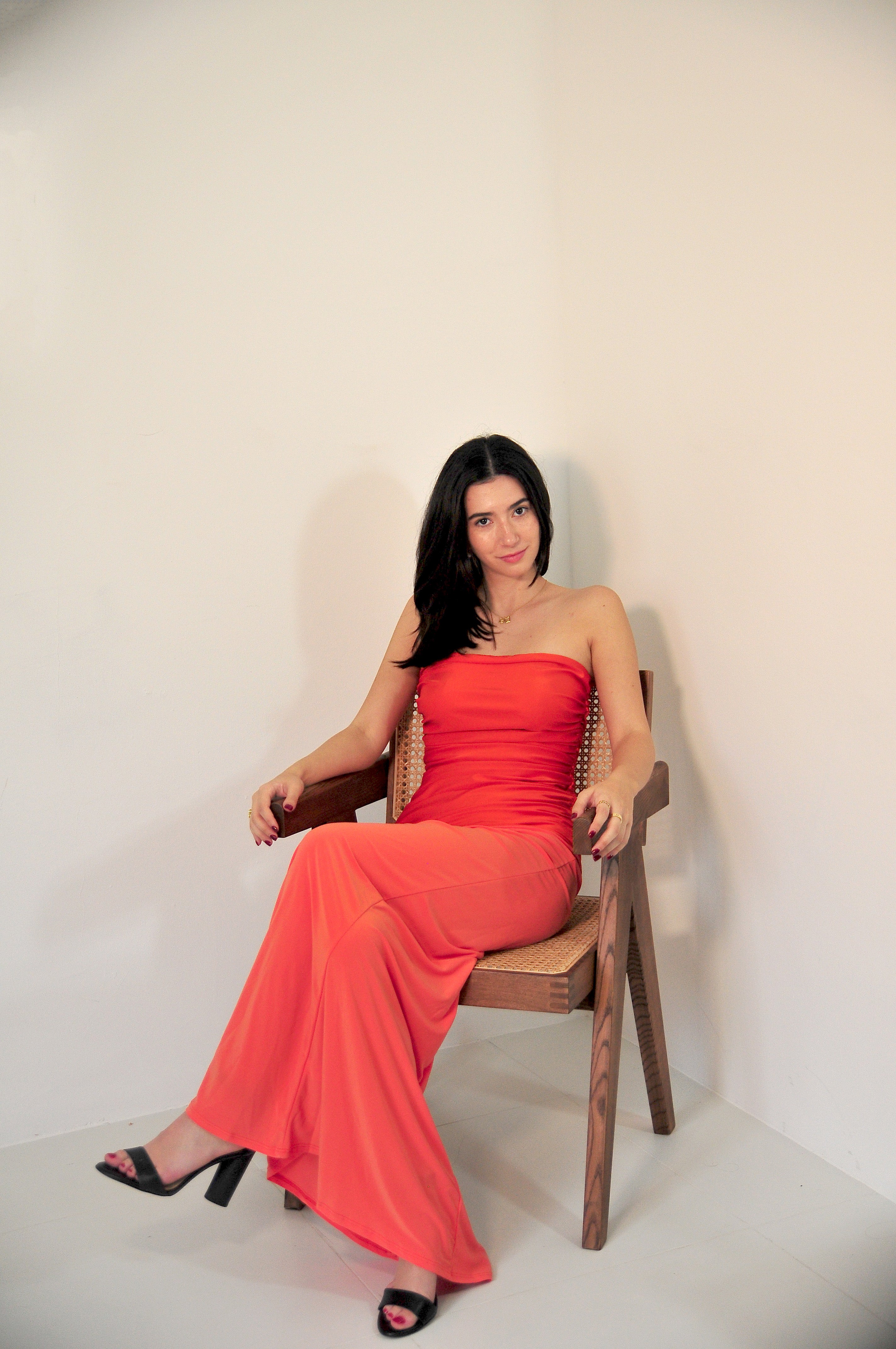 Aperol Strapless Dress