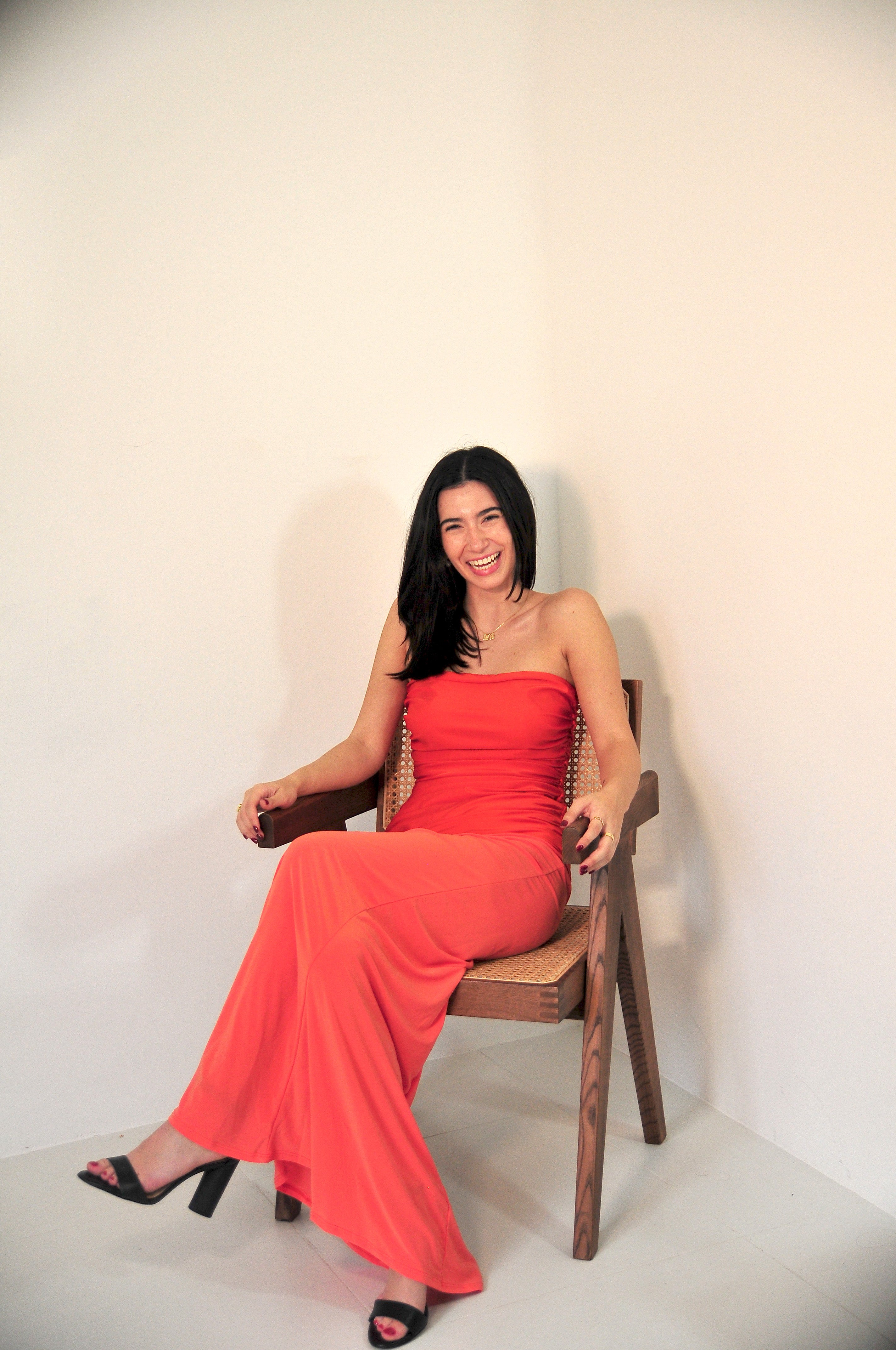 Aperol Strapless Dress