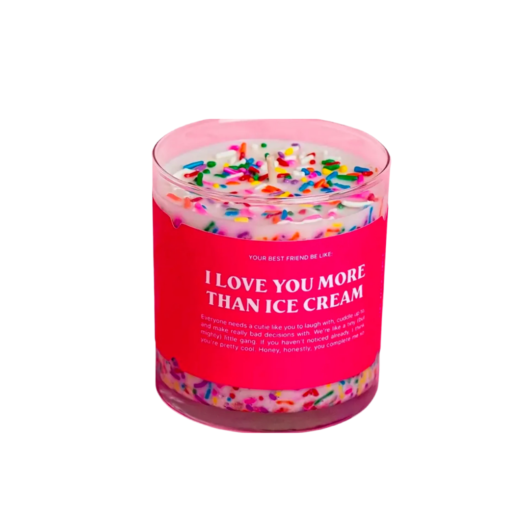 I Love You More Than Ice Cream Candle