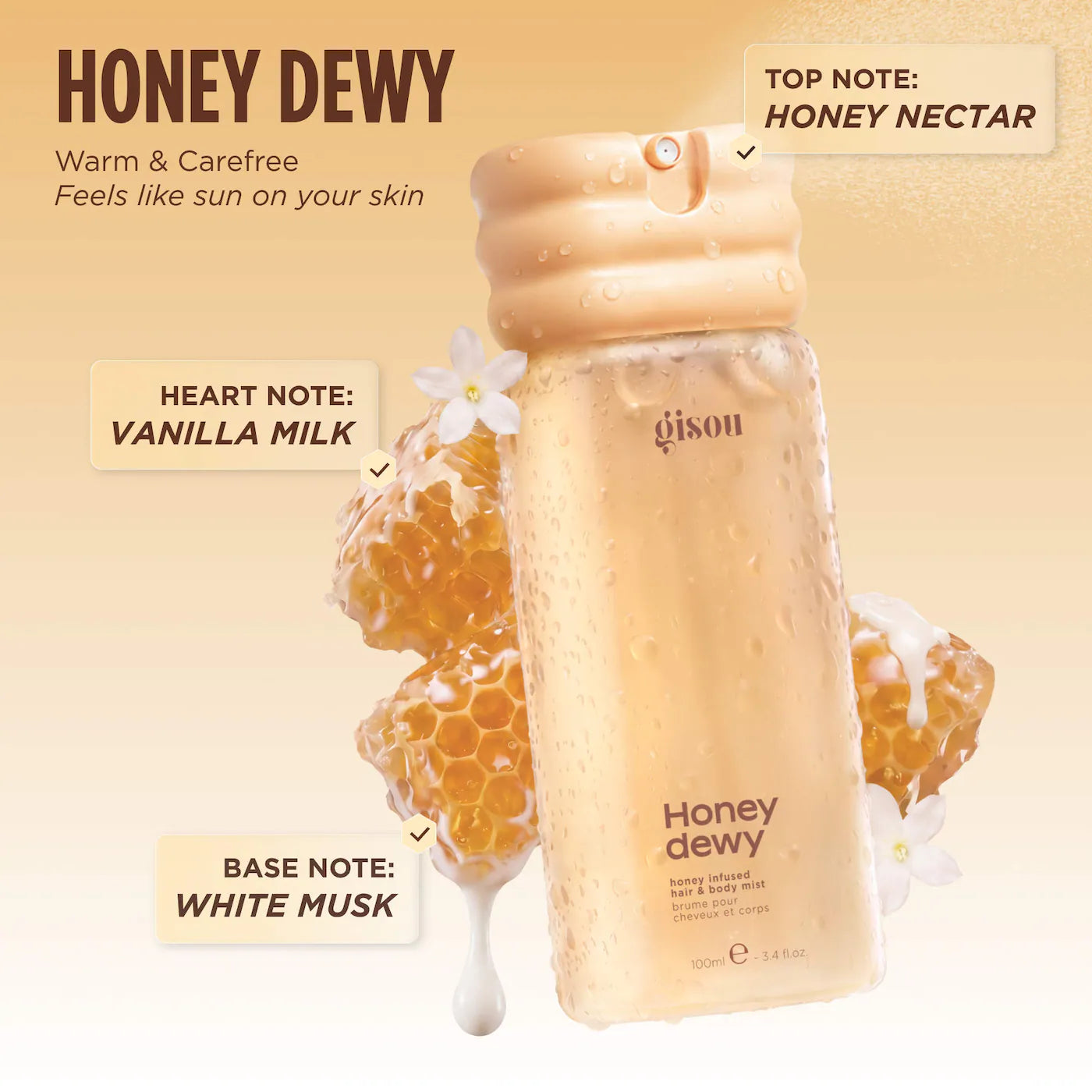 Gisou Honey Dewy Infused Hair & Body Mist