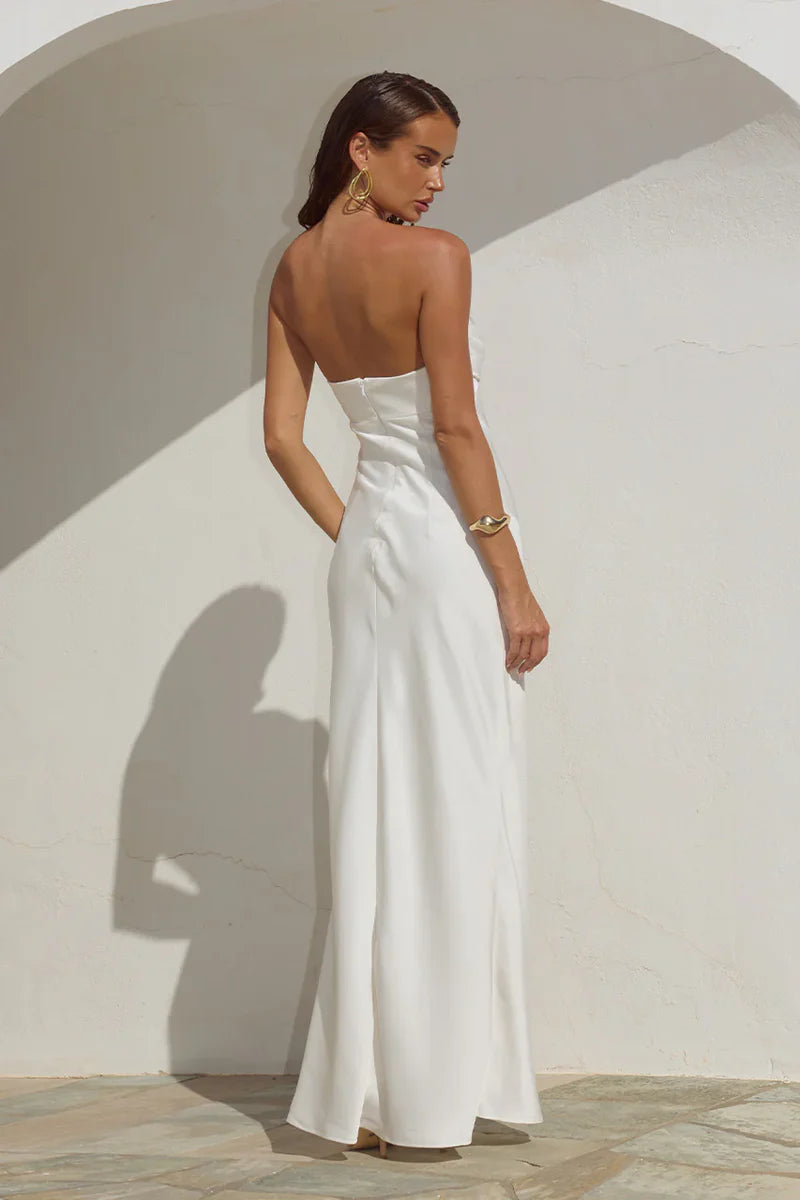 Madeleine White Maxi Dress