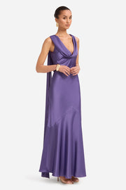 Gabriella Cowl Plum Maxi Dress