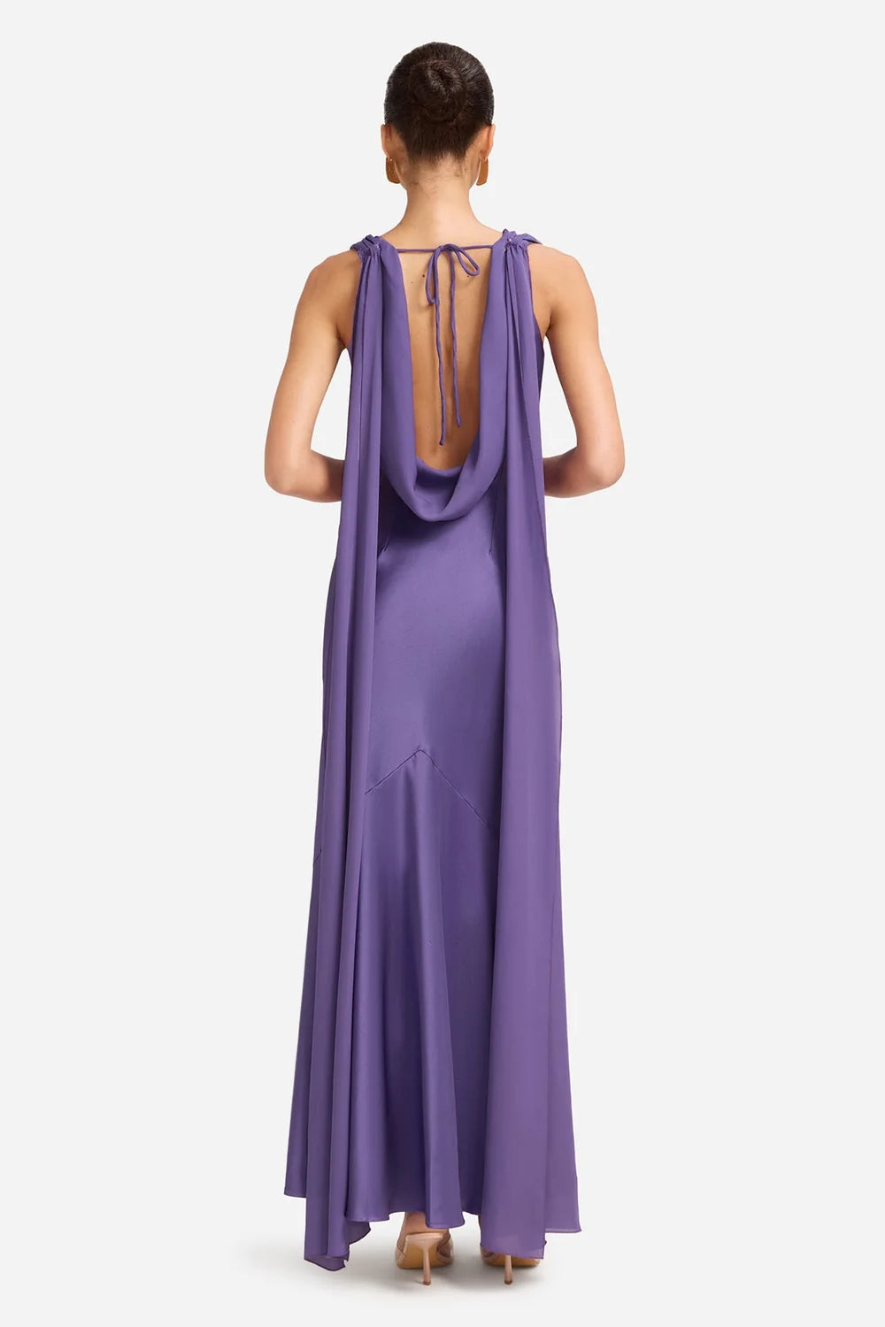Gabriella Cowl Plum Maxi Dress