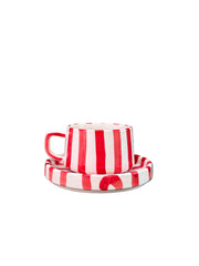 Set Taza Líneas Rojas
