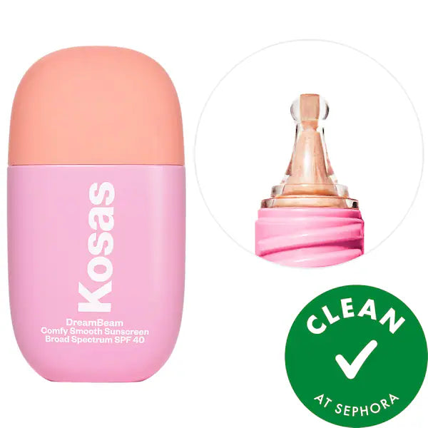 Kosas
DreamBeam Silicone-Free Mineral Sunscreen SPF 40 with Ceramides and Peptides
