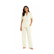 Yellow Checkboard Short Sleeve Pijamas