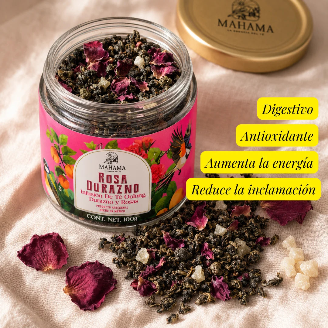 Rosa Durazno - Té Oolong y Rosas 100g