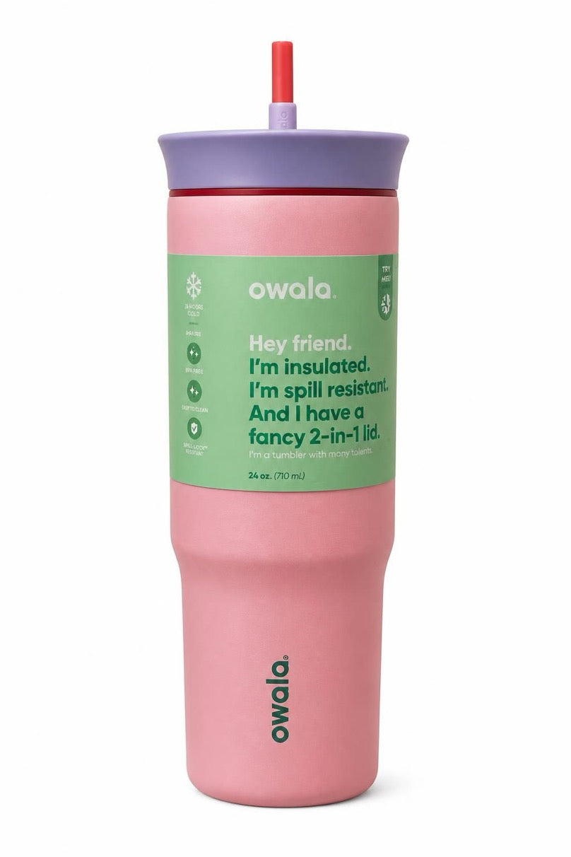 Owala Tumbler Stainless Steel Water Bottle 24 oz