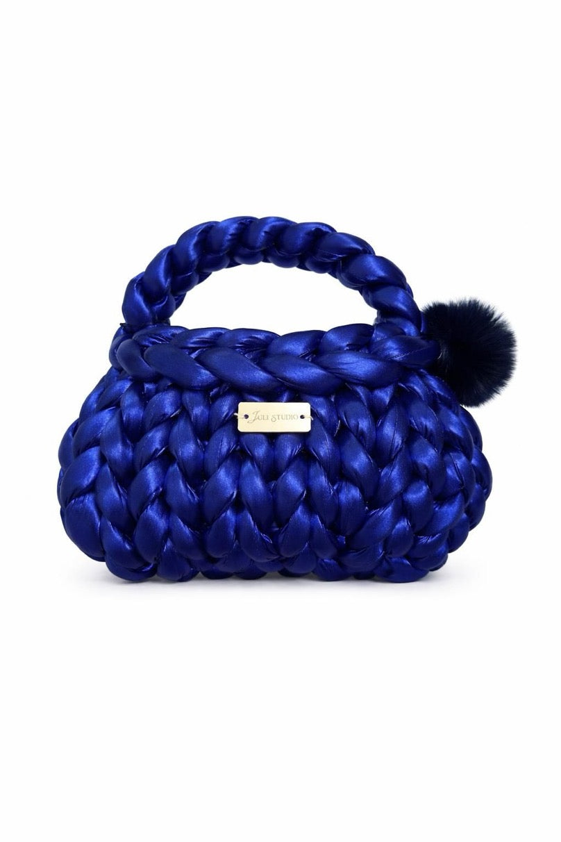 Bolso Aira Mini Azul Metálico