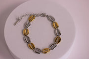 Pulsera conchas bicolor