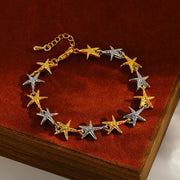 Pulsera estrella de mar bicolor