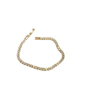 Pulsera Diamantes Ovalados Dorada