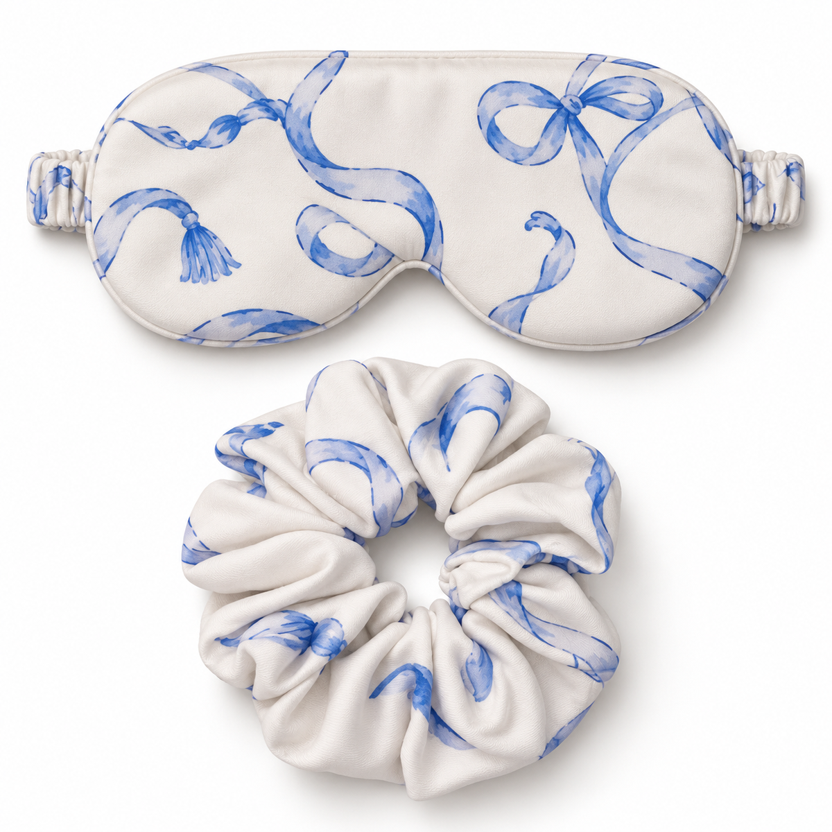 Blue Bow Pajama Set