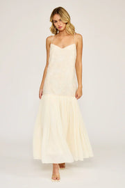 Andrea White Flower Dress