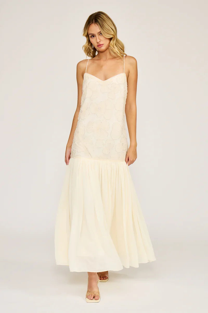 Andrea White Flower Dress