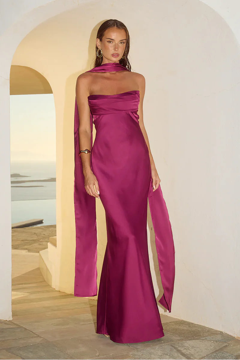 Madeleine Maxi Dress Plum