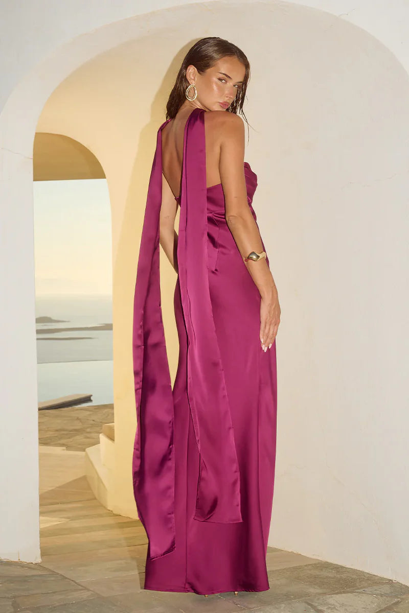 Madeleine Maxi Dress Plum