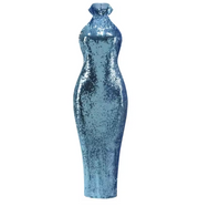 Halter Sequin Blue Dress