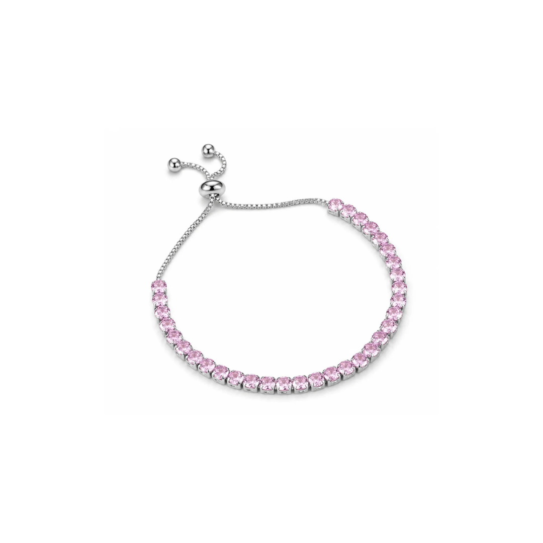 Tenis Bracelet Rosa Ajustable