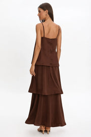 MARIAN MAXI DRESS CHOCOLATE