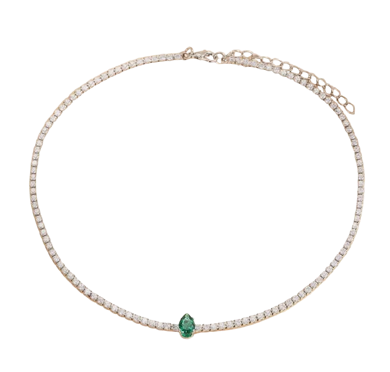 Diana Silver Tenis Necklace