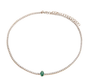 Diana Silver Tenis Necklace