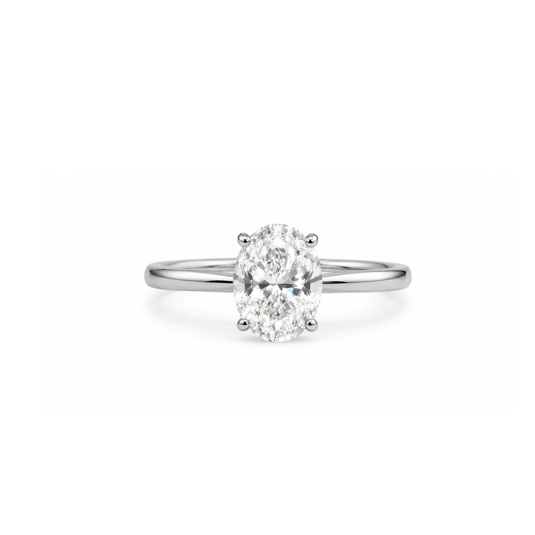 Anillo Dupe Compromiso Ovalado 2ct
