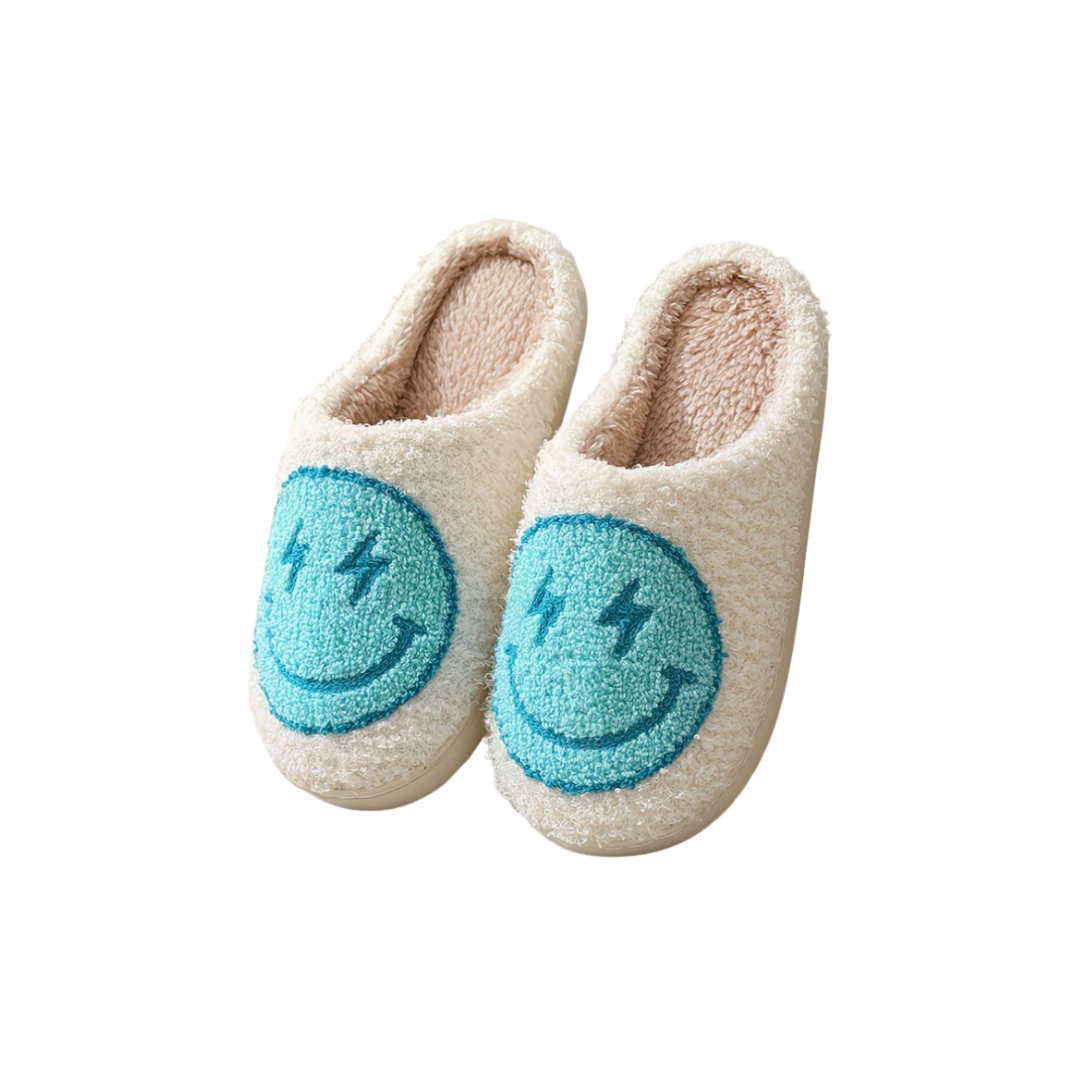 Happy Face Lightning Slippers