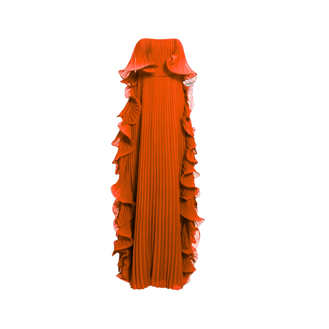 Paola Orange Dress