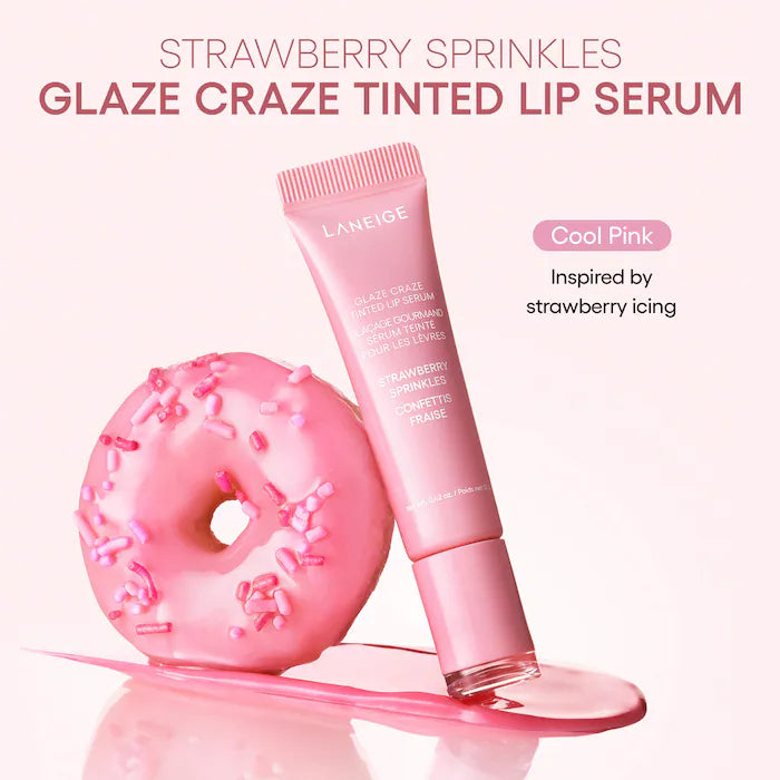 LANEIGE Glaze Craze Donut Delight Hydrating Tinted Lip Serum Duo