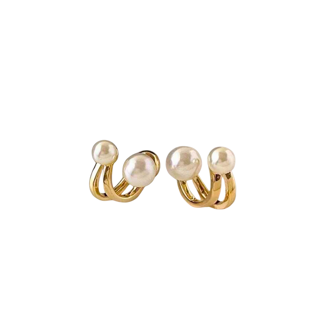Aretes Doble Perla